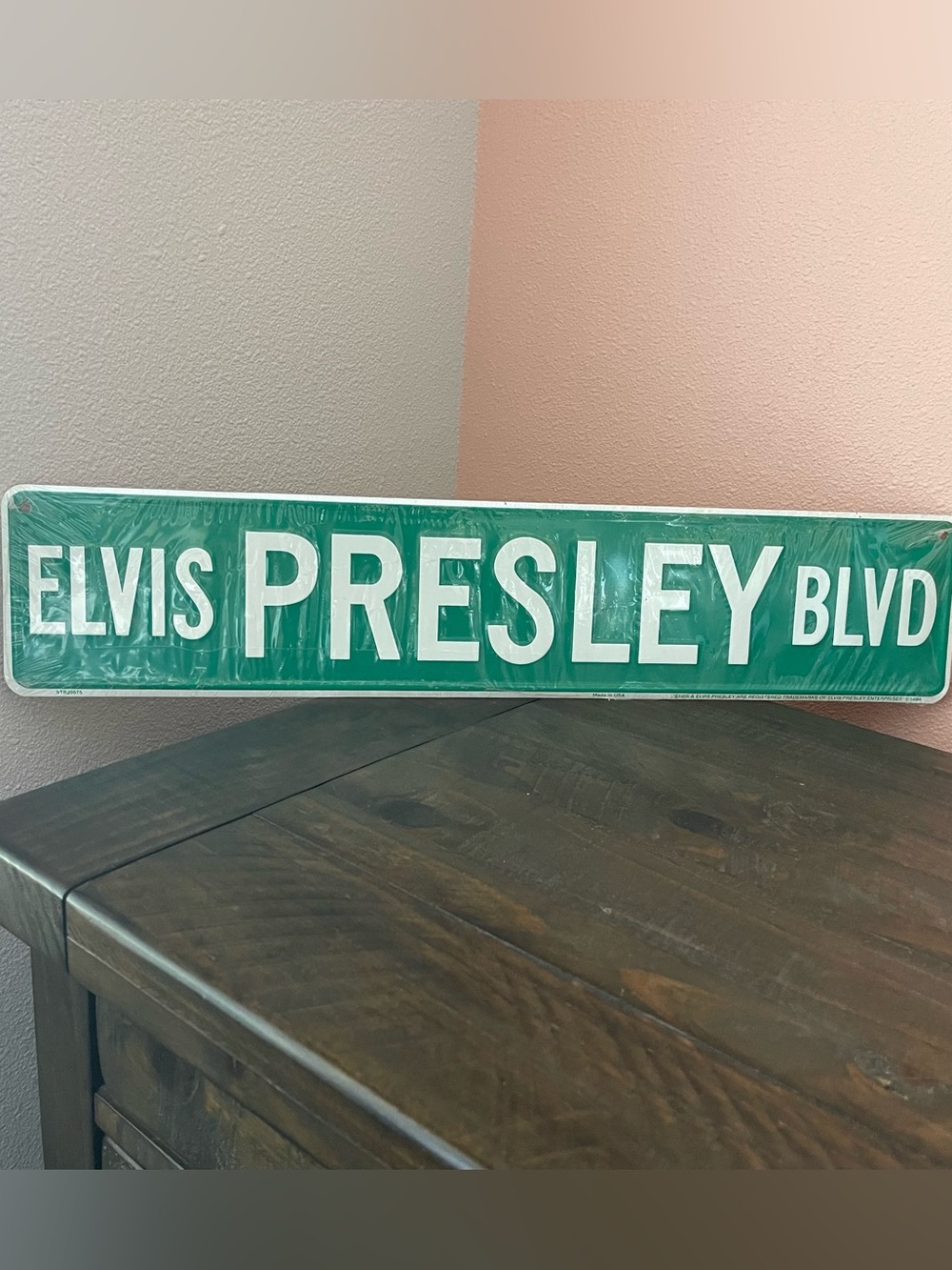 Elvis Presley BLVD Collectors Street Sign- Green w/White Letters